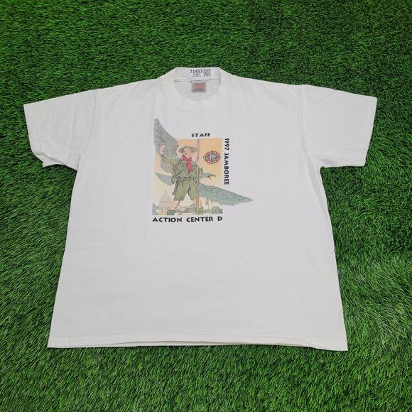 Vintage 1997 Jamboree Scout Shirt XL 23x26 Action-Center-D - Picture 1 of 13